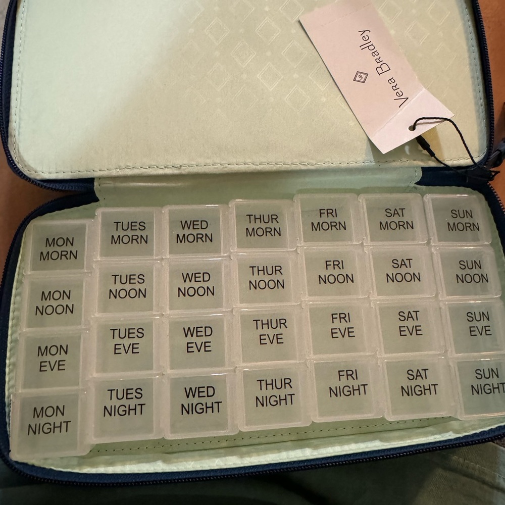 Vera Bradley large travel pill case